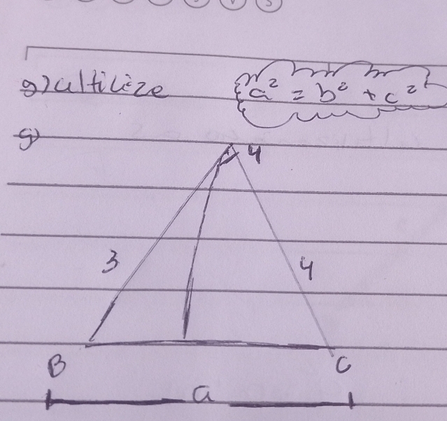 galtilize a^2=b^2+c^2