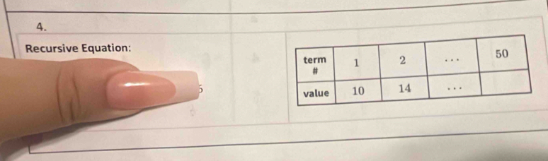 Recursive Equation: 
5