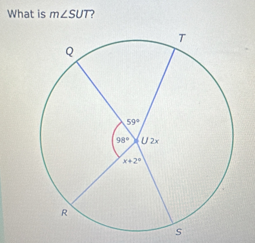 What is m∠ SUT I