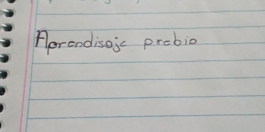 Aercodisoic prebio