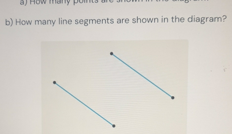 How many pol 
b) How many line segments are shown in the diagram?