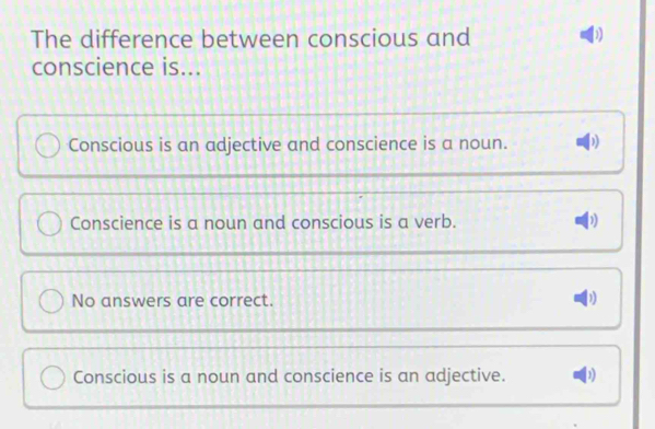 Solved: The difference between conscious and 1 conscience is ...