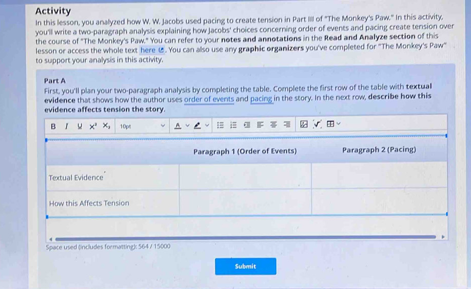 Solved: Activity In this lesson, you analyzed how W. W. Jacobs used ...