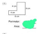 ( 2) 
Perimetor 
_ 
Area: