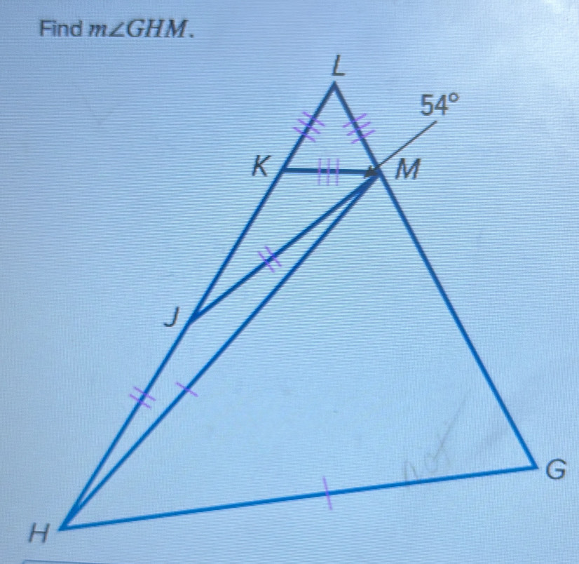 Find m∠ GHM.