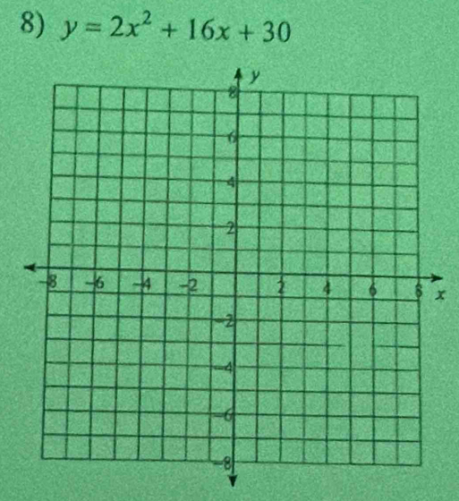 y=2x^2+16x+30
x