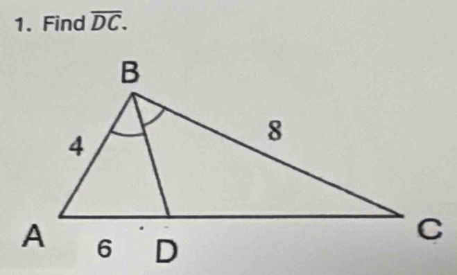 Find overline DC.