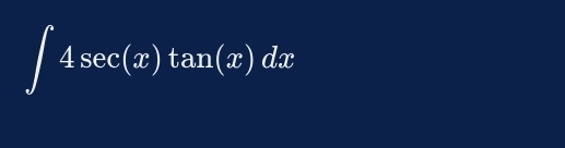 ∈t 4sec (x)tan (x)dx