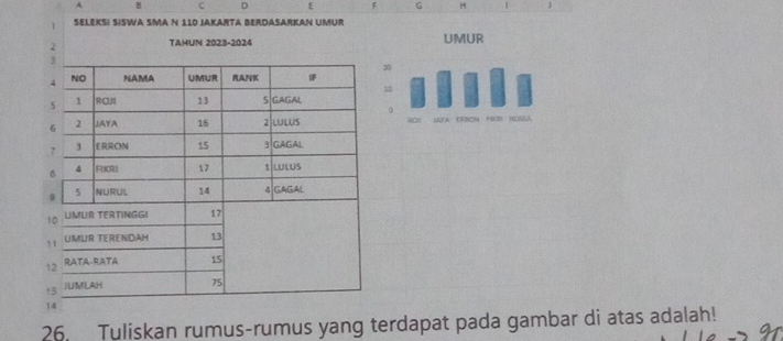 A B C D E F G H
1 SelēKšı SıSWA SMA N 110 JakartA BErDaSarkan UMUR 
TAHUN 2023-2024 
2 
26. Tuliskan rumus-rumus yang terdapat pada gambar di atas adalah!