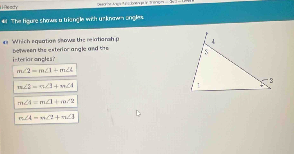 Solved: i-Ready Describe Angle Relationships in Triangles — Quiz ...