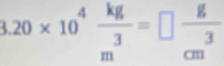 3.20* 10^4 kg/m^3 =□  g/cm^3 