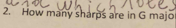 How many sharps are in G majo