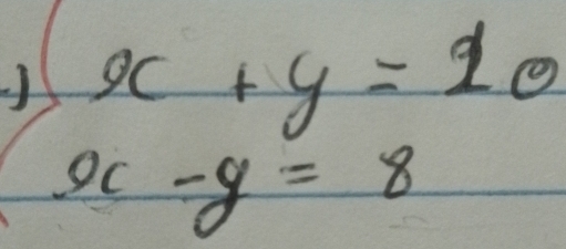 x+yc+y=10 9c-y=8endarray