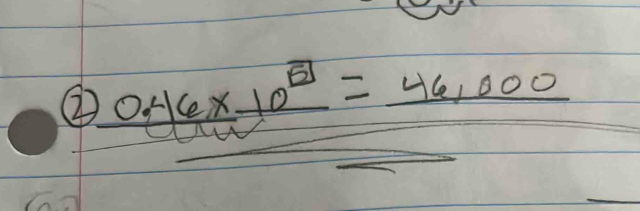 ② frac 0.46* 10^6=46,000