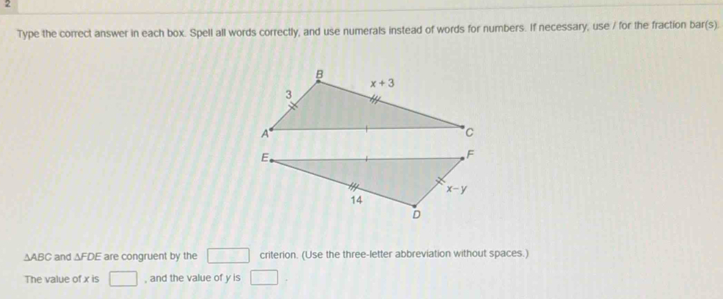 Solved: Type the correct answer in each box. Spell all words correctly ...