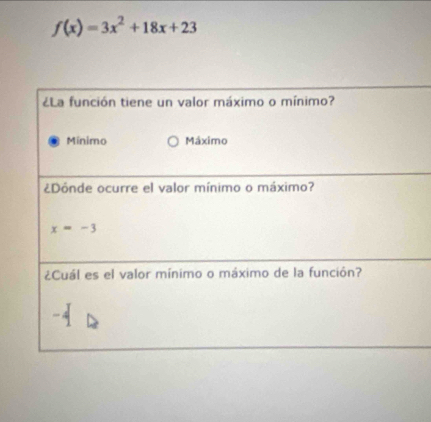 f(x)=3x^2+18x+23