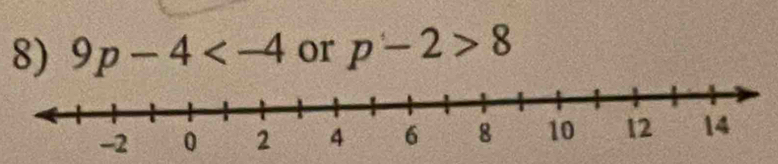 9p-4 or p-2>8