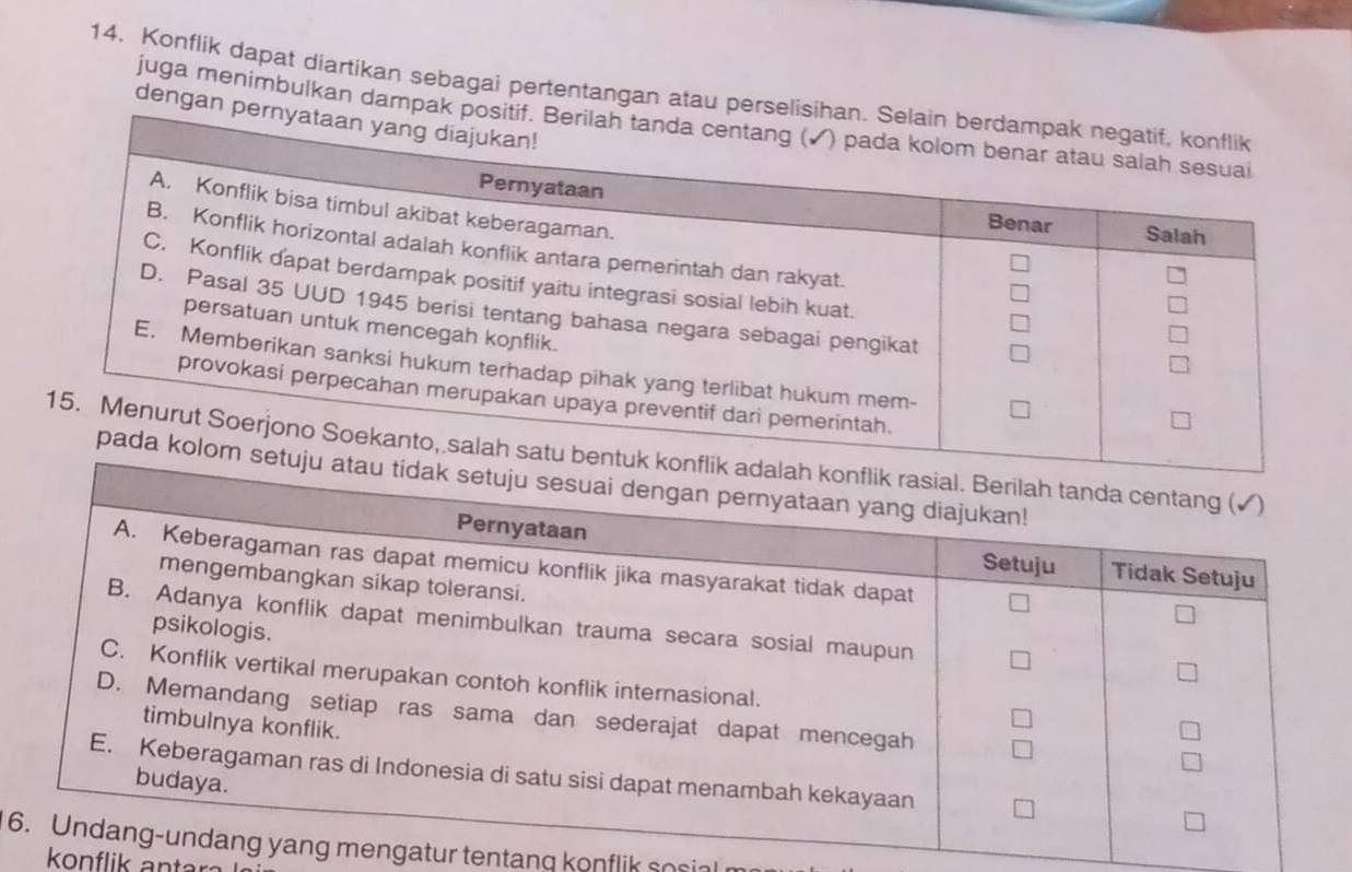 Konflik dapat diartikan sebagai pertentangan atau perselis 
dengan pe 
juga menimbulkan dampak p
6engatur tentang konflik sosi