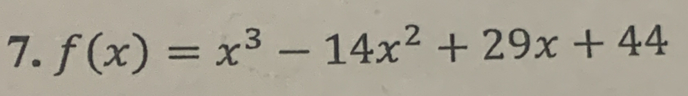 f(x)=x^3-14x^2+29x+44