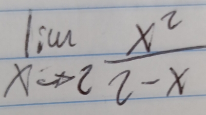 limlimits _xto 2 x^2/2-x 