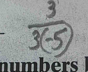 numbers