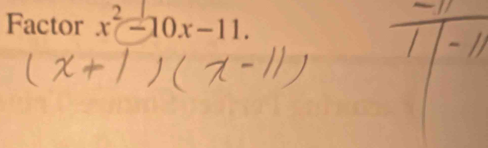 Factor x^2-10x-11.