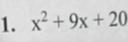 x^2+9x+20