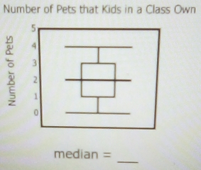 Number of Pets that Kids in a Class Own 
_
median=