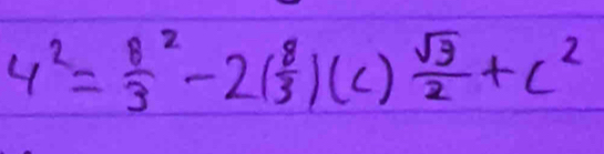 4^2=frac 83^(2-2(frac 8)3)(c) sqrt(3)/2 +c^2