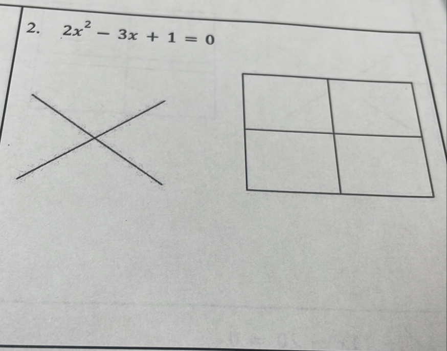 2x^2-3x+1=0