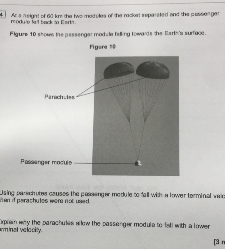 Solved: At a height of 60 km the two modules of the rocket separated ...