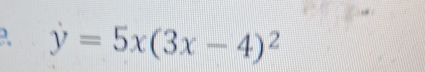 y=5x(3x-4)^2