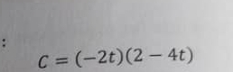 C=(-2t)(2-4t)