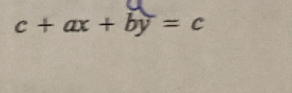 c+ax+by=c