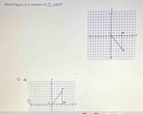 Which figure is a rotation of △ LMP?