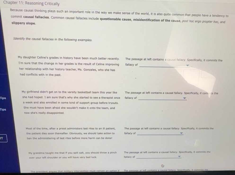 Solved: Chapter 11: Reasoning Critically Because causal thinking plays ...