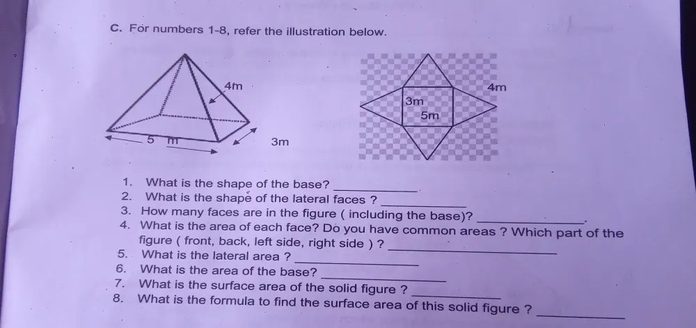 Solved: For numbers 1-8, refer the illustration below. _ 1. What is the ...