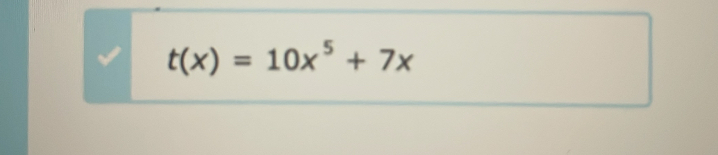 t(x)=10x^5+7x