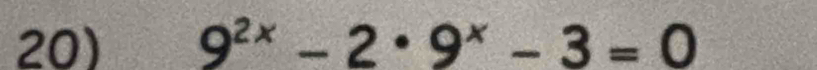 9^(2x)-2· 9^x-3=0