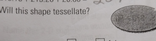 Will this shape tessellate?