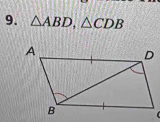 △ ABD, △ CDB