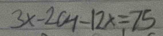 3x-20y-12x=75