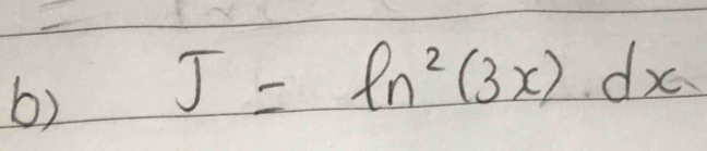 J=ln^2(3x)dx