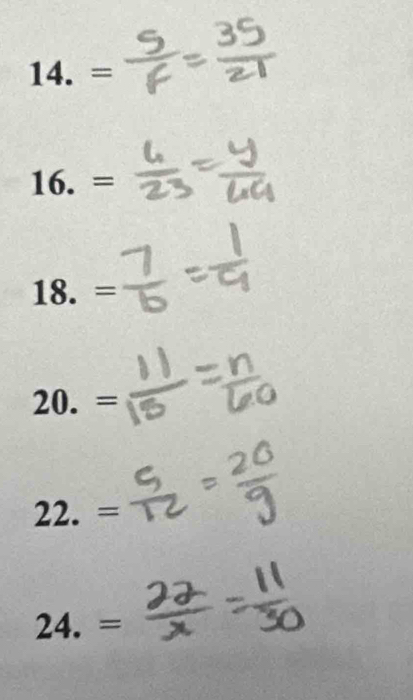 14. =
16.= = .
18. =
20.=
22. =
24. =