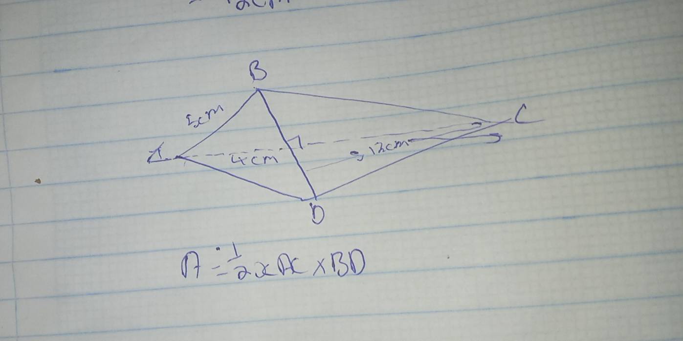 B
scm
C 
A
ccm
eJ 12cm
17= 1/2 xAC* BD