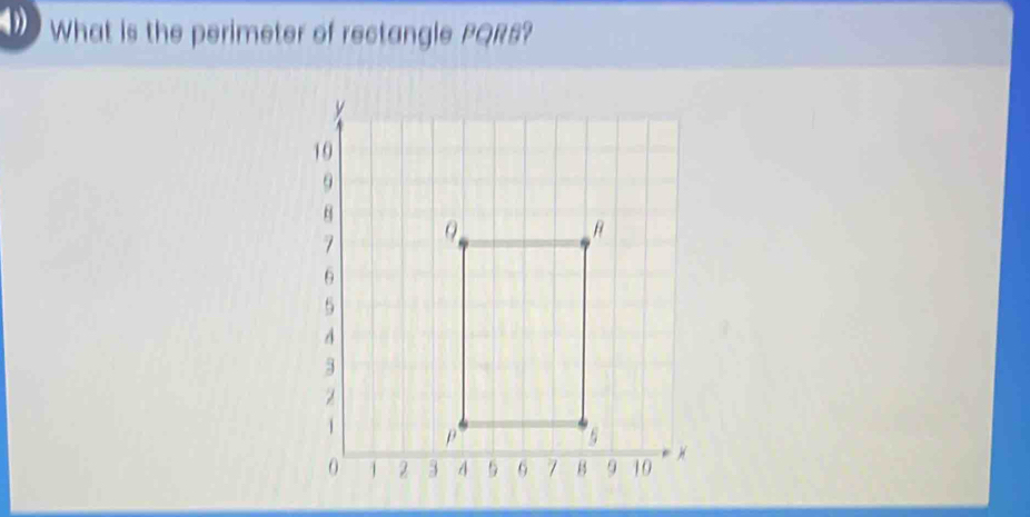 What is the perimeter of rectangle PQRS?