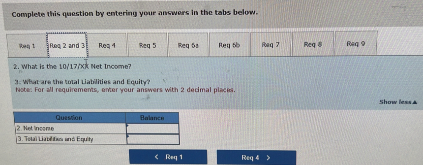Complete this question by entering your answers in the tabs below. Req ...