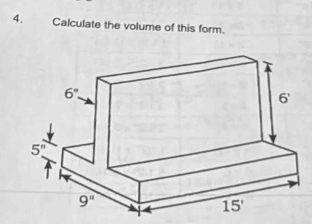 Calculate the volume of this form.