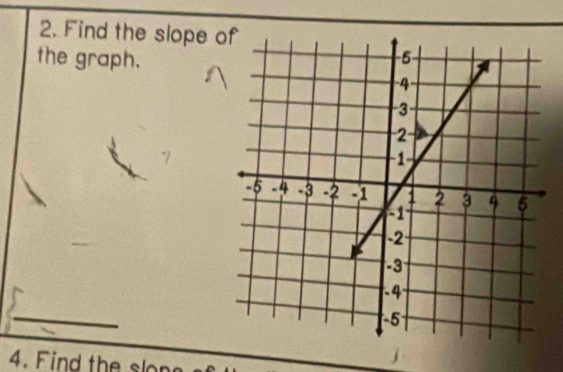 Find the slope o 
the graph. 
4. Find the sl