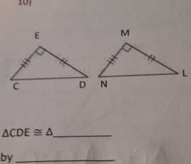 △ CDE≌ △
by_